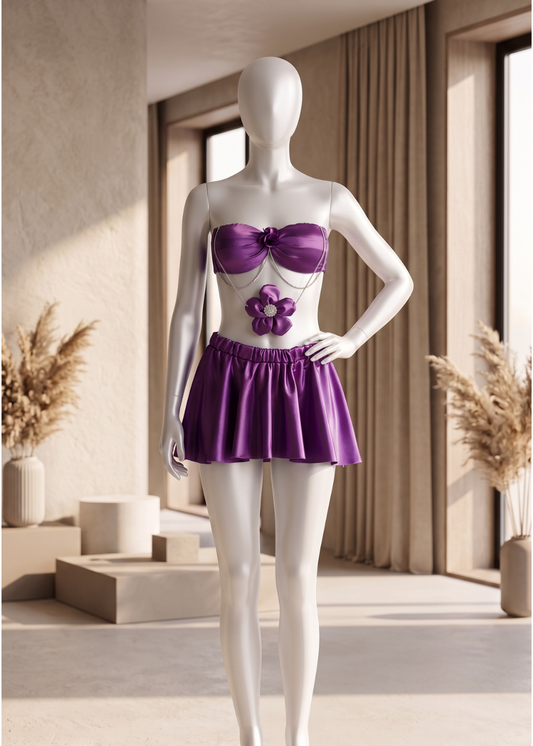 2 piece Blossom Satin Mini Set