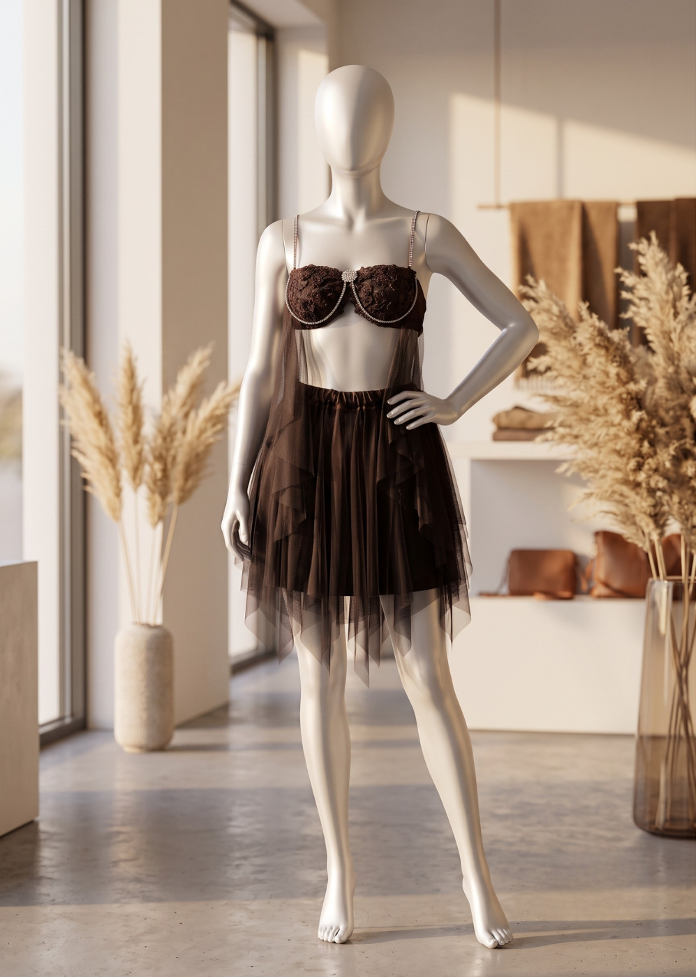 2-piece Ruby Romance Sheer Babydoll Set