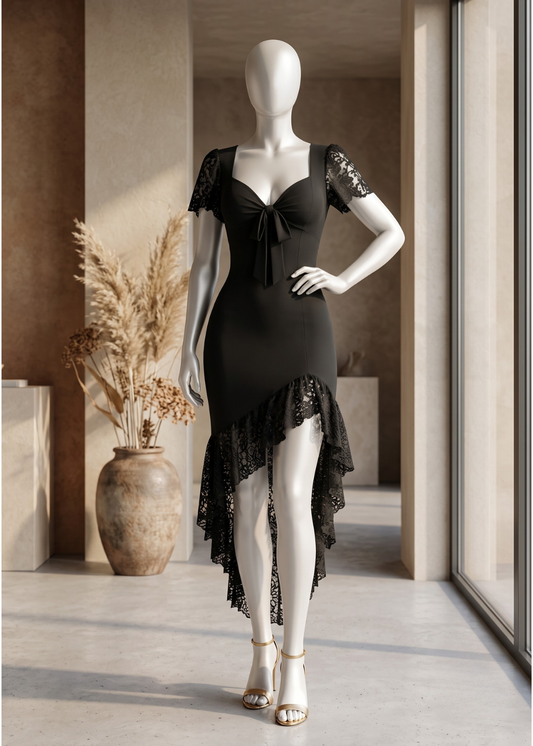 Noir Lace Elegance Dress