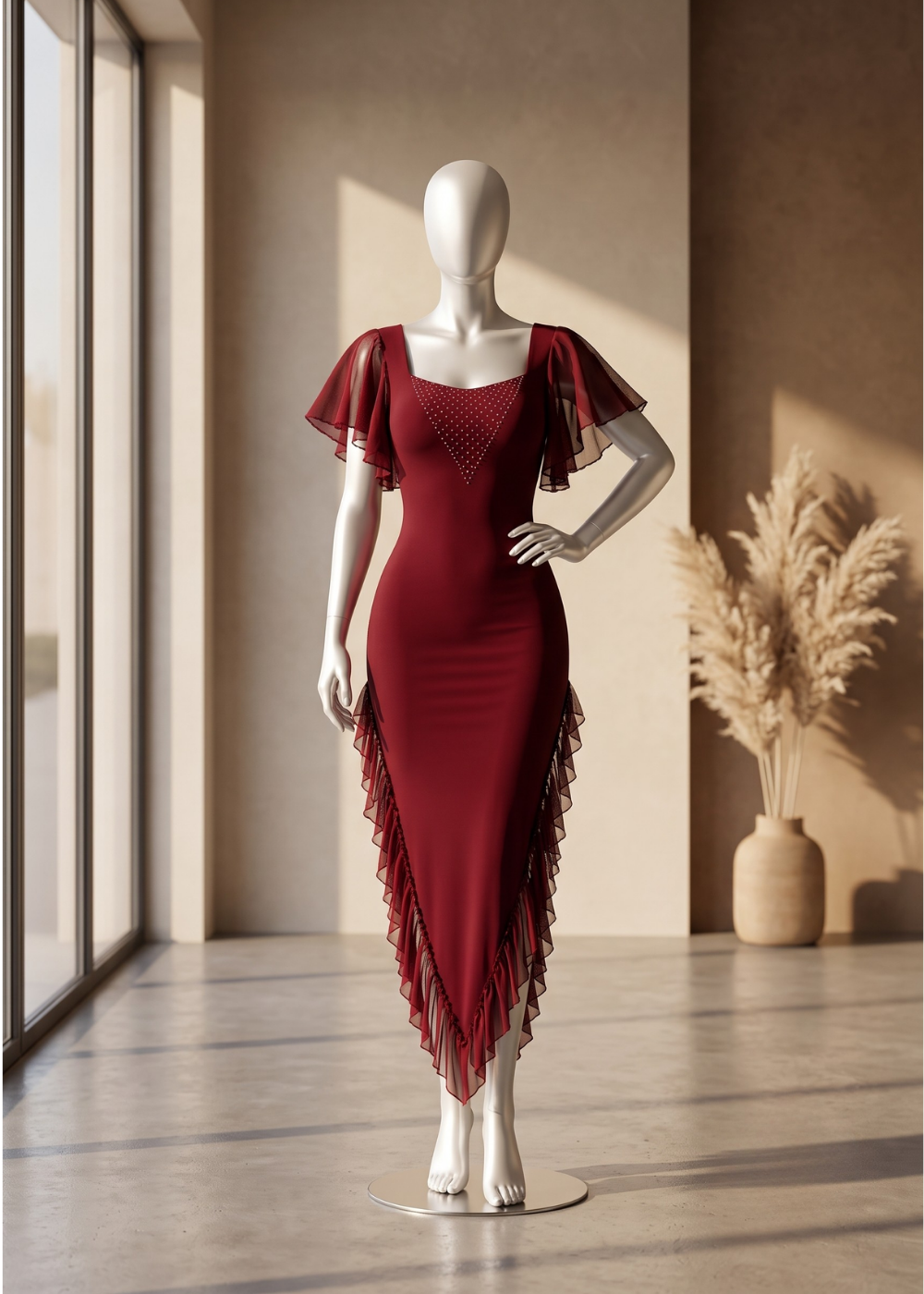 Ruby Elegance Evening Dress