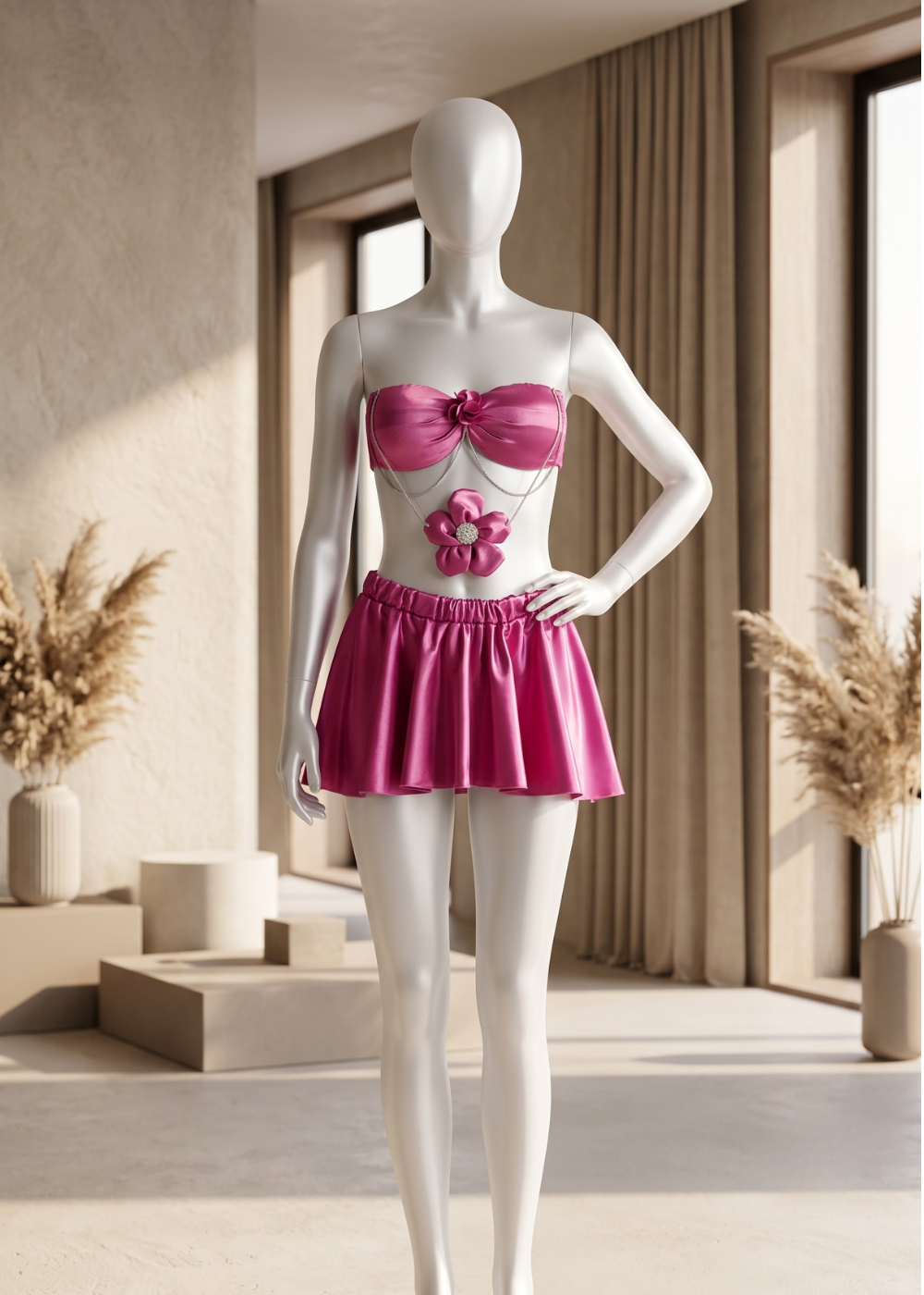 2 piece Blossom Satin Mini Set