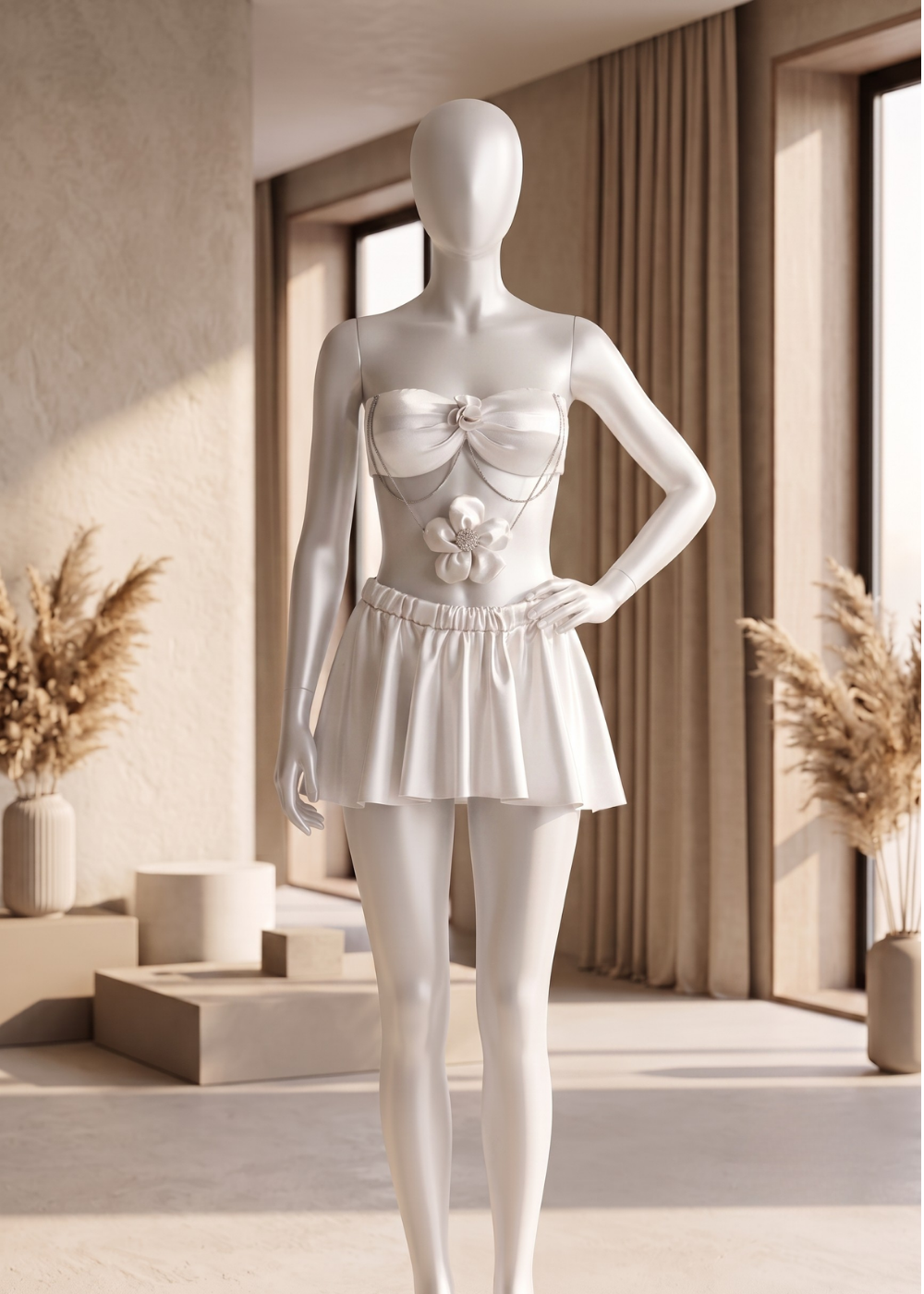 2 piece Blossom Satin Mini Set