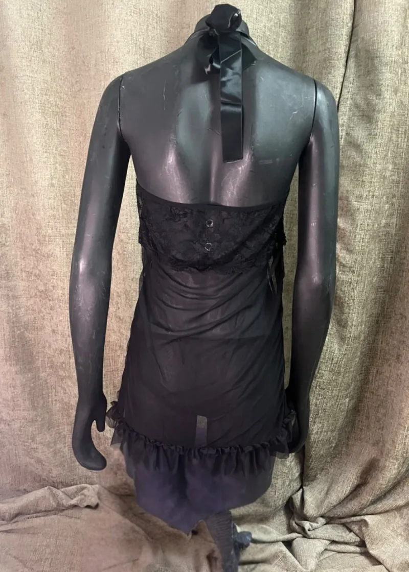 2-piece Midnight Lace Babydoll Set